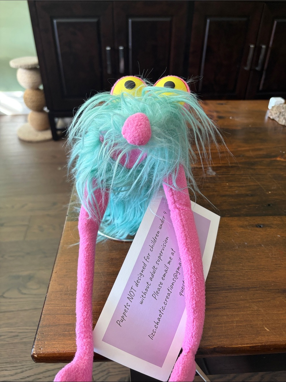 Handmade gum puppet